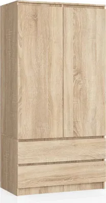 Produktbild von Kleiderschrank mit Schubladen, 90 cm, LOTA – Sonoma Eiche