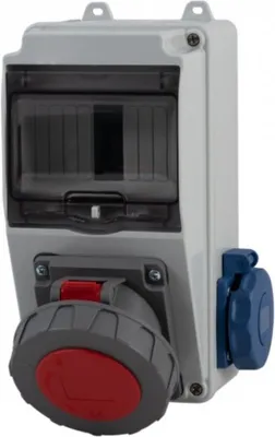 Produktbild von IP65 Stromverteiler Wandverteiler Steckdosen verdrahtet IP65 Modulen Anzahl - 5 CEE 1x16A 1x230V G3.1830