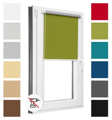 Obrázok produktu pre Estika Zatemňovacia roleta bez vŕtania - 145 x 150 cm - Zelená - Termoroleta
