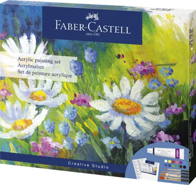 Obrázek produktu pro Faber-Castell 379280 FABER-CASTELL sada pro malování akrylem, 18 kusů