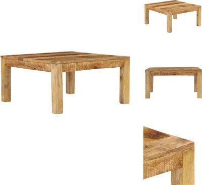 Zdjęcie produktu dla vidaXL Stolik kawowy z litego drewna mango 80×80×40 cm - Stoliki kawowe