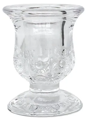 Produktbild von INF Klares Borosilikatglas Kerzenhalter - Nordischer Vintage Blumenfuß