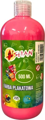 Obrázek produktu pro Plakátová barva růžová 500 ml Shan