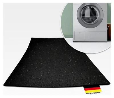 Produktbild von Waschmaschinenunterlage - Antivibrationsmatte - Schwingungsdämpfer - Antirutschmatte - Gummimatte vielseitig einsetzbar (60 cm x 60 cm x 0,6 cm)
