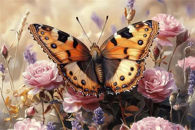 Imagen del producto de 1000 piezas. Puzzle de flores con mariposas para adultos