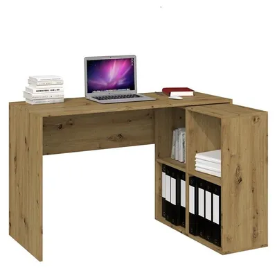 Obrázek produktu pro Topeshop PLUS 2X2 ARTISAN, Koutový, Obdélníkový tvar, Dřevotřískové desky, Hraní, Domácí kancelář, Kancelář, Barva dubu