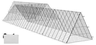 Immagine prodotto di VEVOR tunnel per polli, 729 x 200 x 61,5 cm pollaio per cortile, recinto portatile all'aperto con struttura angolare, 2 set, adatto per polli, anatre, conigli