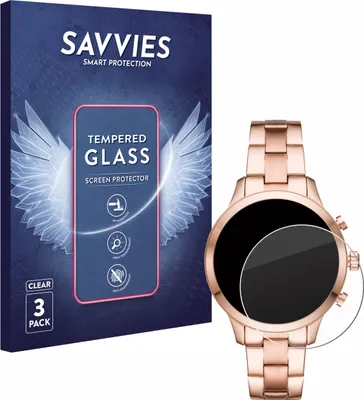 Produktbild von 3x Savvies Schutzglas für Michael Kors Access Runway (41 mm) Displayschutz 9H Glas klar transparent