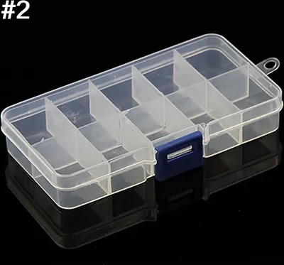 Produktbild von 10/15/24 Fächer Kunststoffbox Schmuckperlen Aufbewahrungsbehälter Bastelorganisator-#2: 10 Fächer