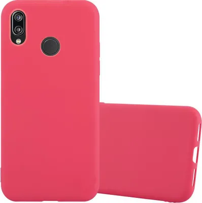 Produktbild von Cadorabo Hülle für Huawei P20 LITE 2018 / NOVA 3E Schutzhülle in Rot Handyhülle TPU Silikon Etui Case Cover