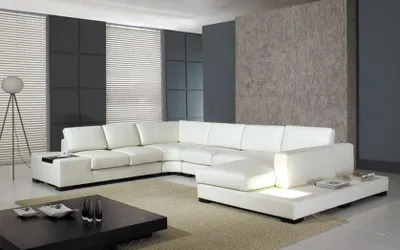 Produktbild von Ledersofa Designer Sofa U Form Wohnlandschaft Couch Polster Ecksofa Garnitur Neu