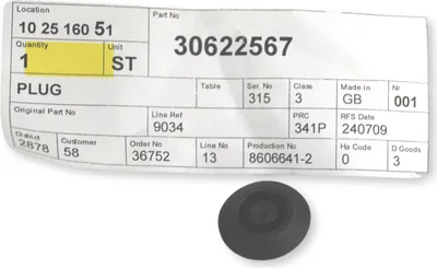 Immagine prodotto di VOLVO 12 mm tappo porta carrozzeria OE 30622567