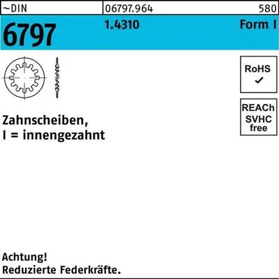 Produktbild von Reyher  Zahnscheiben DIN 6797 1.4310 I 12,5 (500 Stück)