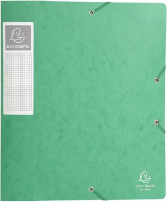 Image de Boîte d'archivage Exacompta Cartobox A4, verte, dos de 60 mm, en carton manille