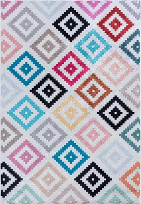 Produktbild von Bunt Teppich Mazovia - Geometrisch Teppich für Wohnzimmer, Schlafzimmer, Büro - Maschinenwaschbar - 140 x 200 cm