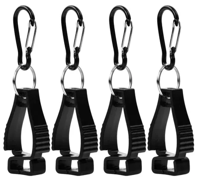 Productafbeelding van Handschoenklemmen met Veiligheidskarabijnhaak - Set van 4