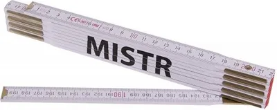 Produktbild von Zollstock (Gliedermaßstab) 2m MISTR (PROFI, weiß, Holz)