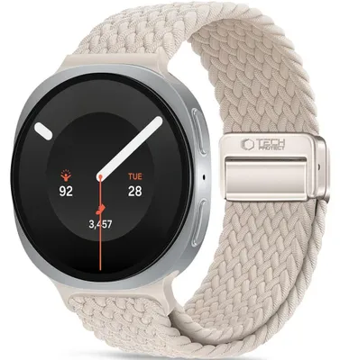 Produktbild von Armband für Galaxy Watch 9 40 mm / 44 mm / 8 40 mm / 44 mm / 8 Classic, Tech-Protect Nylonmag, Beige