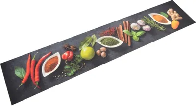 Produktbild von The Living Store Küchenteppich Waschbar Gewürze 60x300 cm Samt