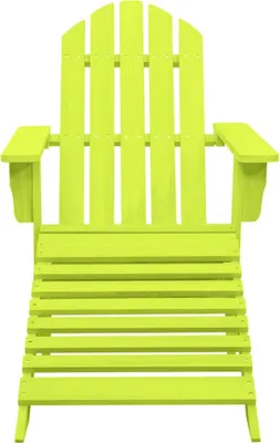 Obrázok produktu pre vidaXL Adirondack záhradné kreslo s podnožkou z masívneho dreva jedľa zelená