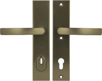 Produktbild von Axa ODIN++ 92 WB Griff Klasse 3 mit FLEX-Einsatzschutz (Brandschutz), Farbe F4 - Altgold (Türstärke 74-83 mm)