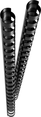 Produktbild von Genie 12371, Binderücken, Schwarz, 65 Blätter, Kunststoff, 1 cm, 25 Stück(e)