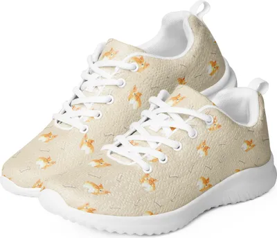 Produktbild von Mr. & Mrs. Panda Damen Sportschuh Corgi Po Größe 44 1/2 - Gelb - Geschenk, Spruch, Sneaker Bunt, Hund, Motivation, Sprüche, Frauen