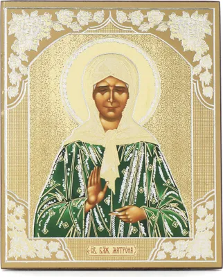 Produktbild von Heilige Matrona Holz Ikone 10x12cm christlich orthodox 11356