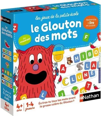 Image de Jeu de Société Le Glouton des Mots NATHAN, Jeu Coopératif, Dès 4 Ans