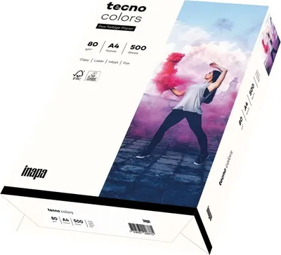 Produktbild von tecno Multifunktionspapier colors A4 80 g/qm naturweiß 500 Blatt