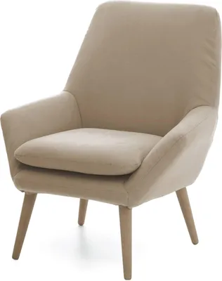 Produktbild von Lounge-Sessel Dabdall, Design-Sessel für das Wohnzimmer, 100% Italy, Relaxsessel aus gepolstertem Stoff, Cm 80x70h95, Beige