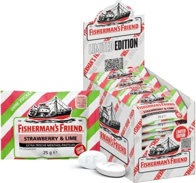 Produktbild von Fisherman's Friend Strawberry & Lime ohne Zucker 24x25g