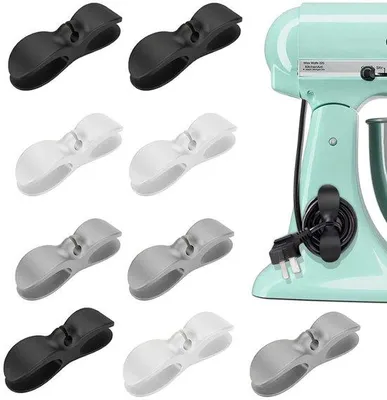 Produktbild von Kabelorganizer selbstklebend 9-teilig schwarz/grau/weiß