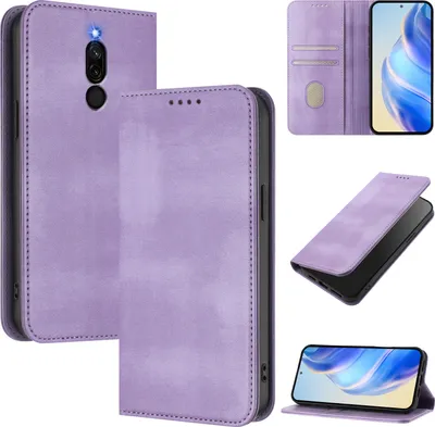 Immagine prodotto di Custodia per Xiaomi Redmi 8/Redmi 8A, custodia in pelle vintage con protezione RFID, slot per schede, supporto Viola