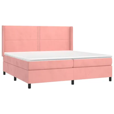 Produktbild von vidaXL Boxspringbett mit Matratze Rosa 200x200 cm Samt