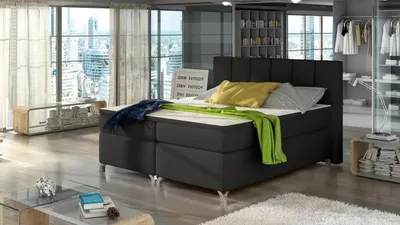 Produktbild von Doppelbett (kontinental) 180x200 BRALIO - schwarz 3