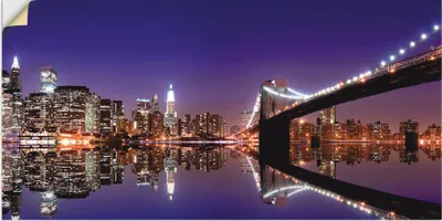 Produktbild von ARTland Wandbild, selbstklebend New York Skyline Größe: 100x50 cm