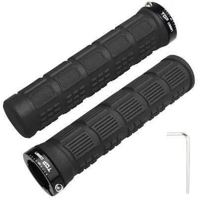 Obrázok produktu pre Riadidlá na bicykel, 1 pár, ergonomické, hliníkové, čierne, dĺžka 130 mm