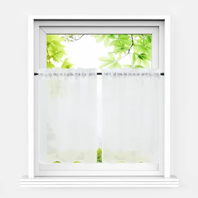 Obrázok produktu pre Sada 2 Bistro Záclon, krátke voály, 76 x 92 cm, do kuchyne