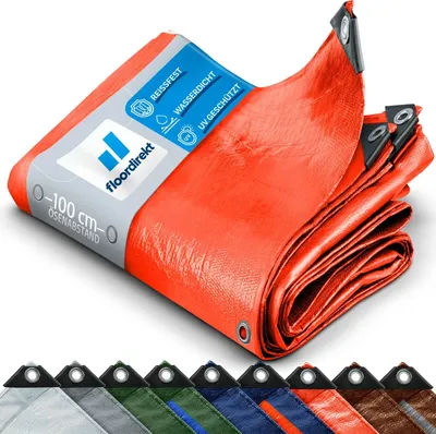 Image de Bâche de couverture 140g/m² étanche avec œillets Orange 600x1000 cm