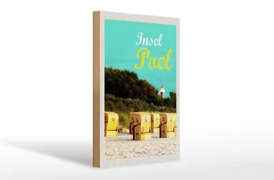 Produktbild von Holzschild Reise 20x30cm Insel Poel Strand Meer