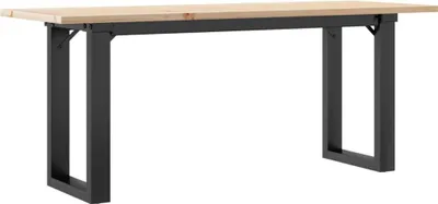 Produktbild von vidaXL Couchtisch O-Gestell 110x40x45 cm Massivholz Kiefer & Stahl