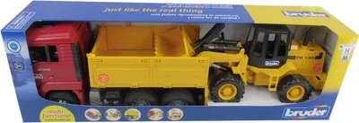 Zdjęcie produktu dla BRUDER Construction truck with articulated road loader, 3 lat(a), Tworzywo sztuczne ABS, Wielobarwny