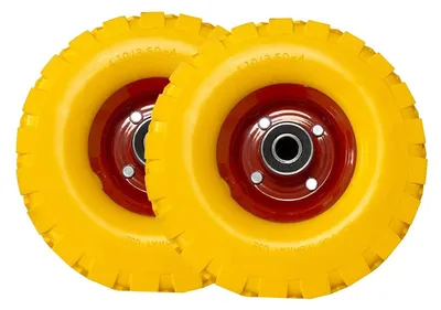 Produktbild von Set aus 2 pannensicheren Gummirädern für Schubkarren - 4.10/3.50-4