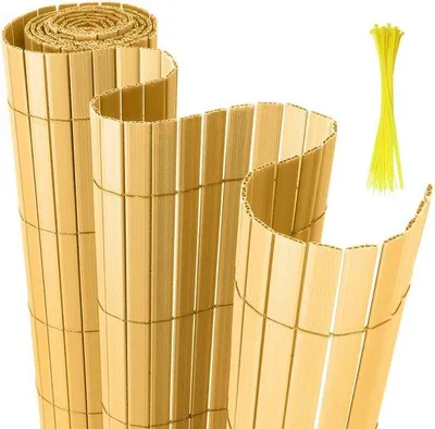 Obrázek produktu pro Zahradní plot z PVC 0,8 x 3 m, tvar W – odolný proti větru a povětrnostním vlivům, odolný proti UV záření – pro zahradu a terasu