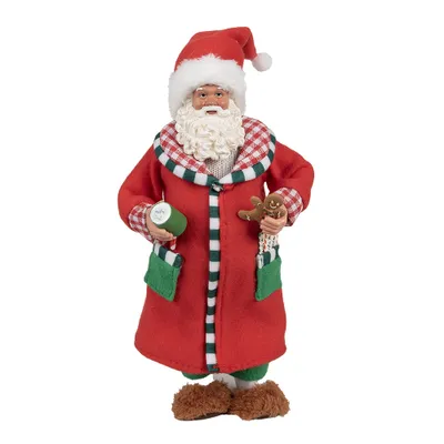 Immagine prodotto di Clayre & Eef decorazione natalizia figura Babbo Natale 28 cm plastica rossa