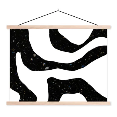 Produktbild von MuchoWow® Textilposter Abstrakt - Minimalismus - Design 120x90 cm mit holzfarbenen Rahmen - Magnetisch