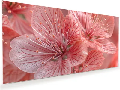 Produktbild von Glasbild 100x50cm in XXL für Wohnzimmer, Schlafzimmer Motiv Blumenpracht
