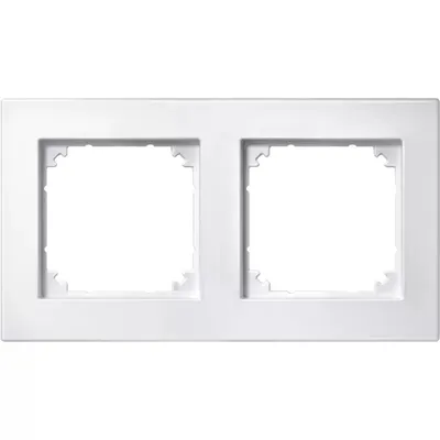 Immagine prodotto di Merten M-PLAN II, cornice da incasso a 2 scomparti, bianco polare 488219
