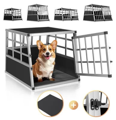 Immagine prodotto di CADOCA® Trasportino Cani M 54x70x51cm Richiudibile Alluminio Impermeabile Box Auto Cagnolini